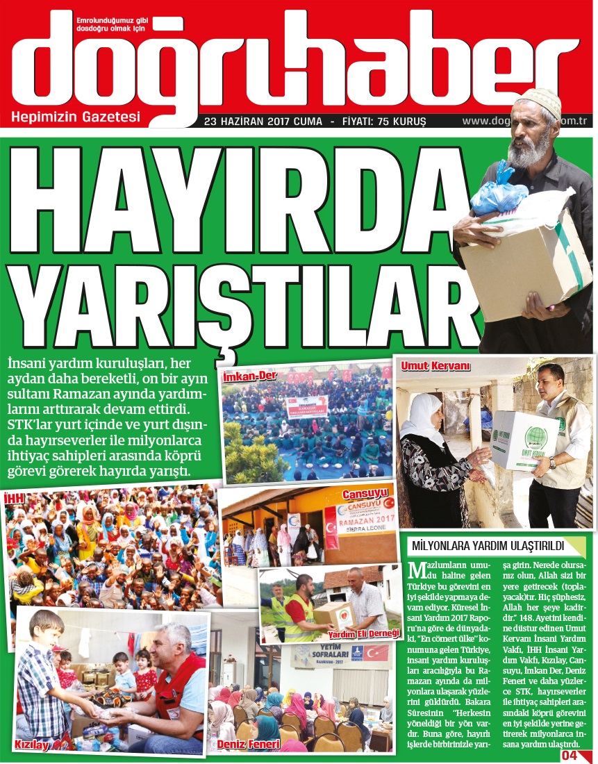 Hayırda yarıştılar - Doğruhaber Gazetesi