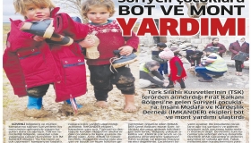 Suriyeli çocuklara bot ve mont yardımı