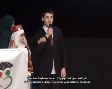 Çeçen öğrencimizden Tayyip Erdoğan performansı